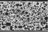 High Resolution CT scan image of 1/2" thick "z-profile" of a Foam D 10lb/ft3 board